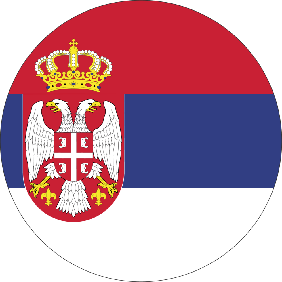 bandera de serbia para cursos de serbio