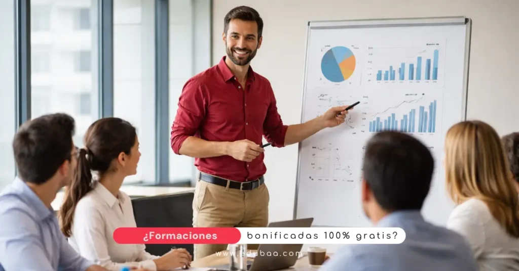 profesor de edubaa dando una clase de formacion bonificada