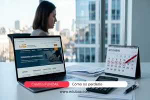 Una empleada trabaja apurada porque es diciembre y van a perder el crédito