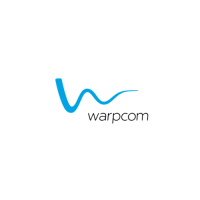 Logo Horizontal azul de la empresa Warpcom